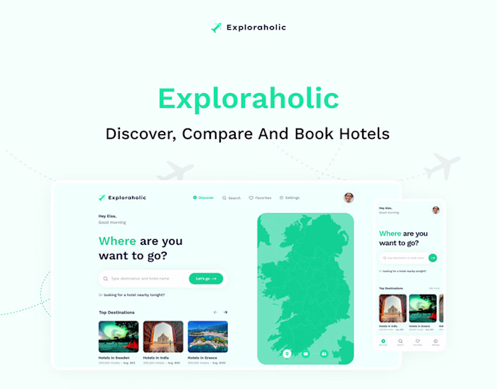 Travel Agency - Explraholic Website UI Design