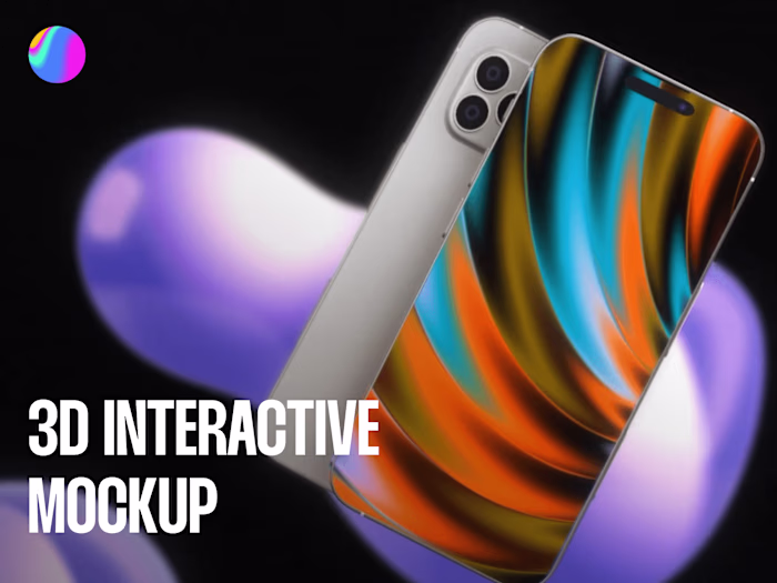 3D Interactive iPhone Mockup — Immersive Product Scene