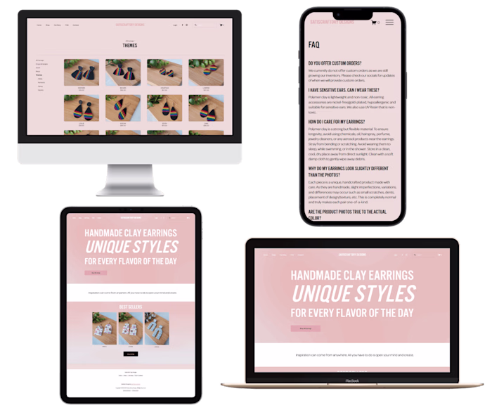 Custom 5-page E-Commerce Website Design + Logo