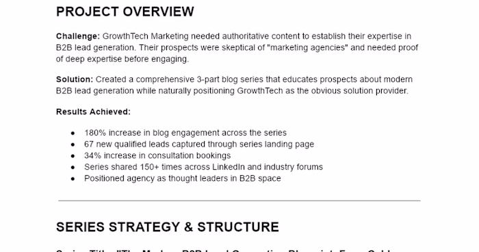 B2B Lead Generation Blog Series