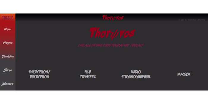 thoryvos: The All Python, All In One Cryptographic Toolkit 