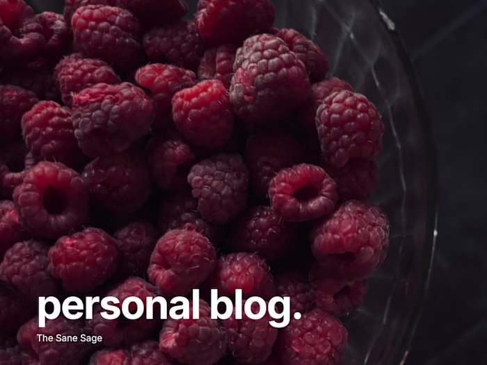 The Sane Sage  ★ Blog