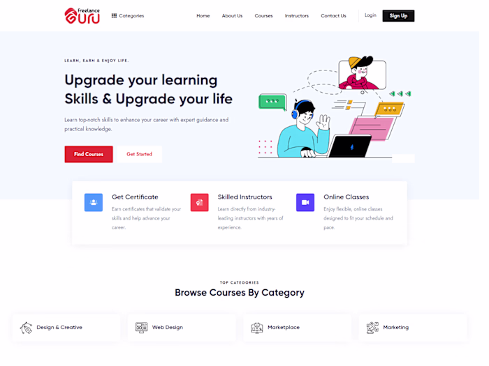 E-Learning Platform: FreelanceGuru.net