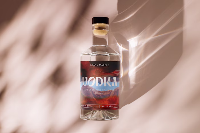 Raspberry Lemonade Vodka Bottle
