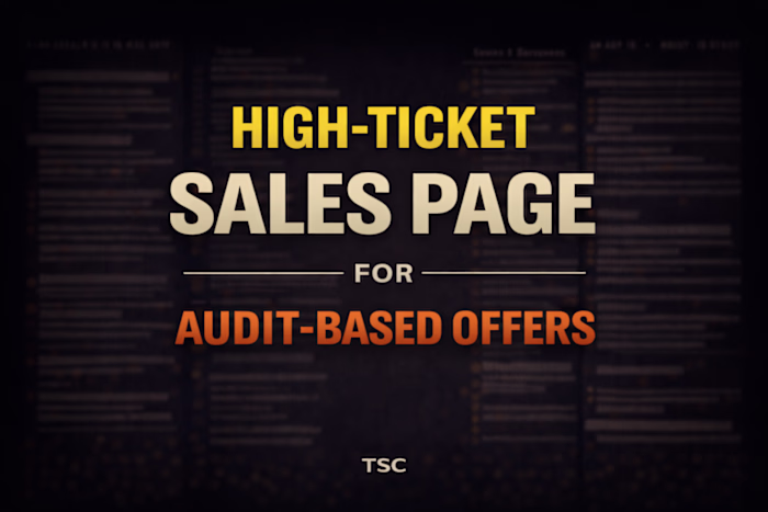 High-Ticket Sales Page for Audit-Based Offers