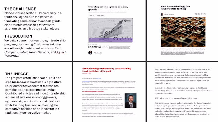 We developed a content-driven thought