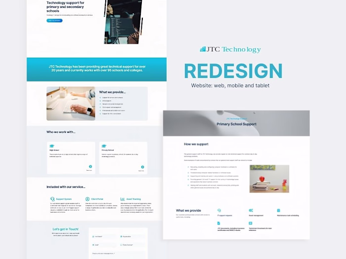 JTC Technology Website Redesign — Shirley Chen