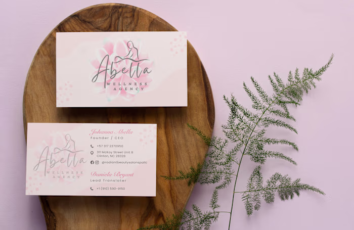 Abella Wellness Agency Business Card Redesign