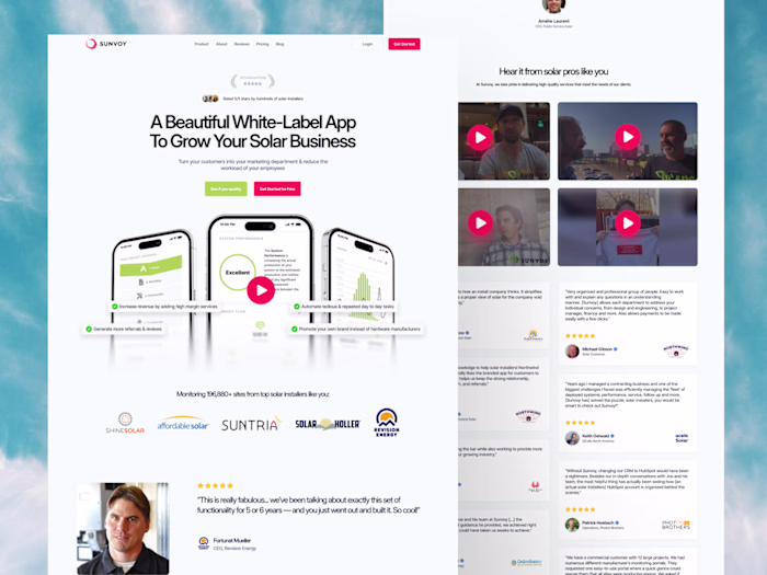 Sunvoy Landing Page Revamp