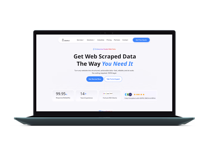 Datahut Website Redesign When I started working on the Datah...