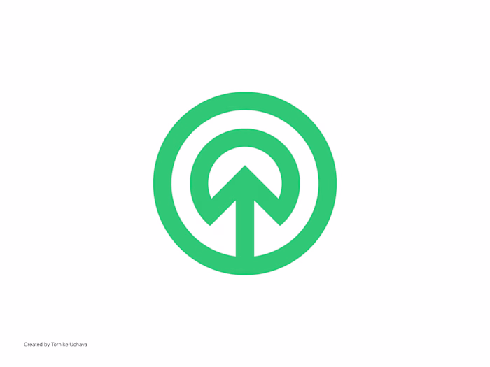 Minimalist Tree Logo – Green Circular Nature Symbol