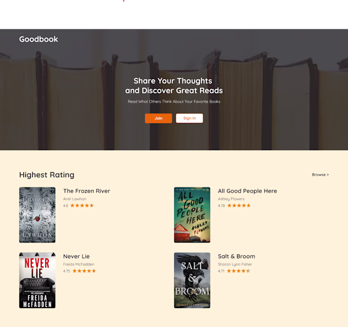 Book Review App (Goodbook)