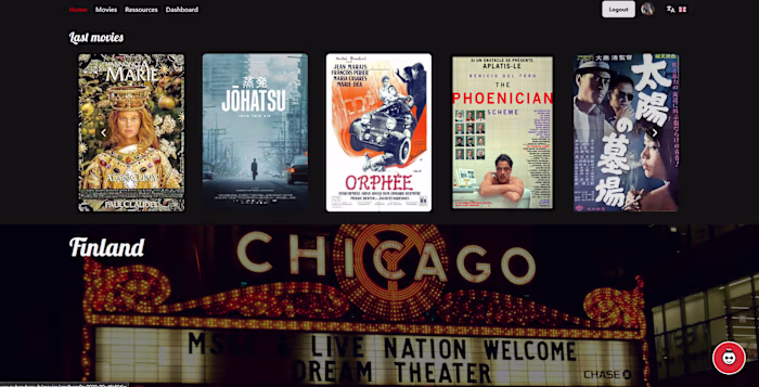  Personal project: Plateform VOD website. 