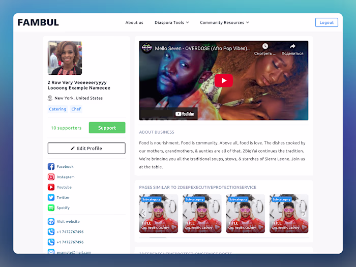 Fambul - 📱 Social Media Platform | Desktop | Ui/Ux Startup