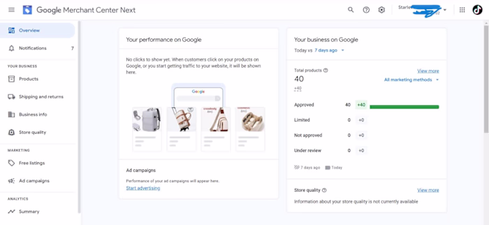 Google Merchant Center Fresh Approval