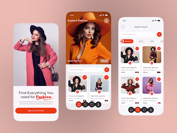 Fashion Shopping E - Commerce Mobile App UI Hello, Everyone!...