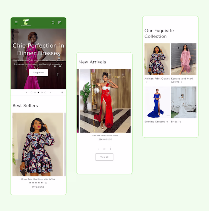 Tosmerc Clothing – Website Design & Shopify Development