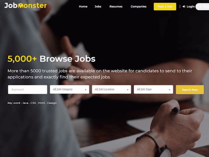 Job Portal Website Modern Design