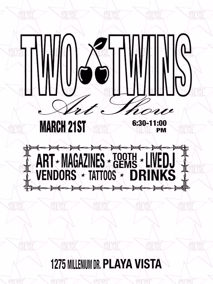Flyer for @twotwinsvintage