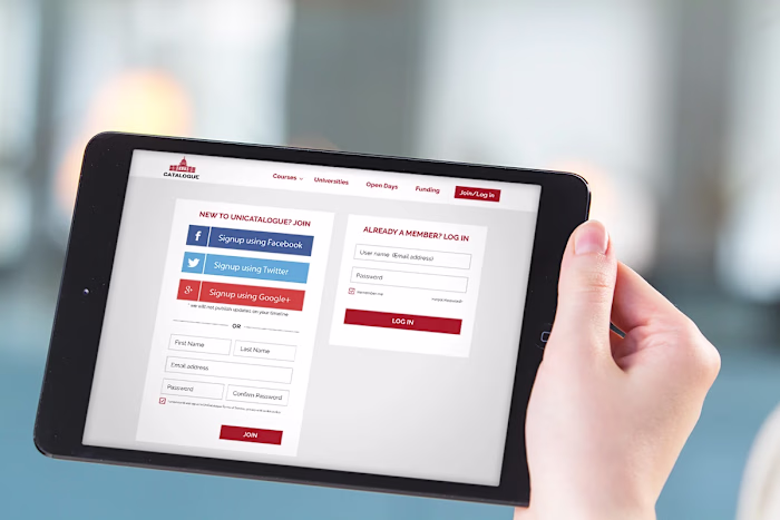UniCatalogue Website Mockup