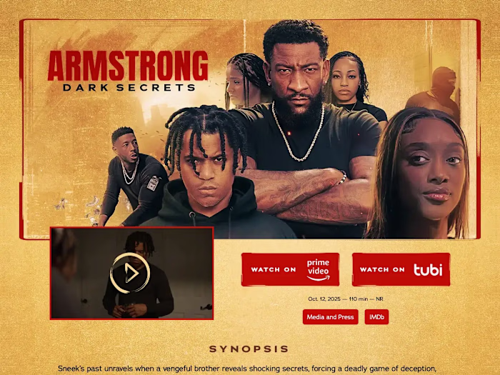Recently completed the one page website for the movie Armstr...