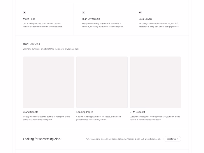Working on the V2 for my personal site... This section focus...