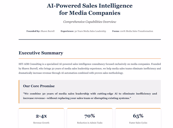 "From Power Point Deck to Interactive Landing Page" BEFORE: ...