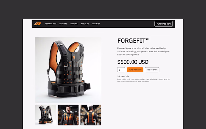ForgeFit: E-Commerce Website Design and Webflow Development