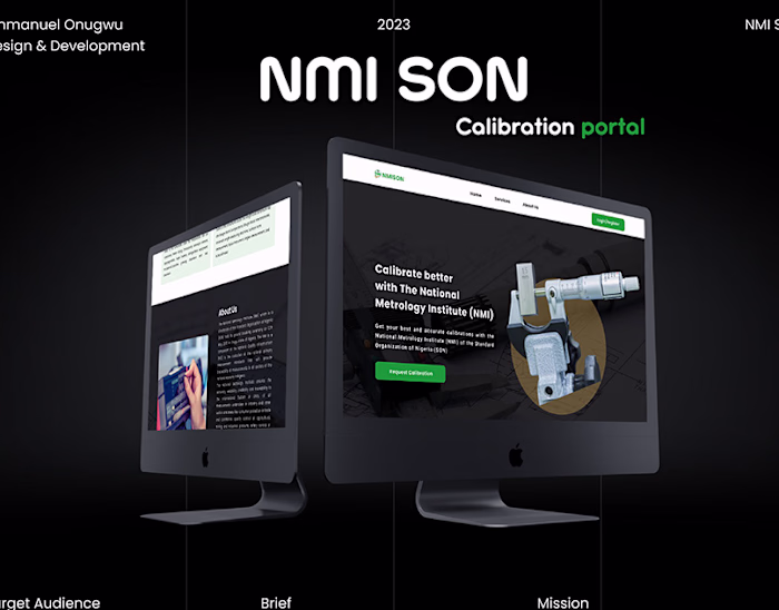 NMI SON - Calibration Portal Design and Development :: Behance