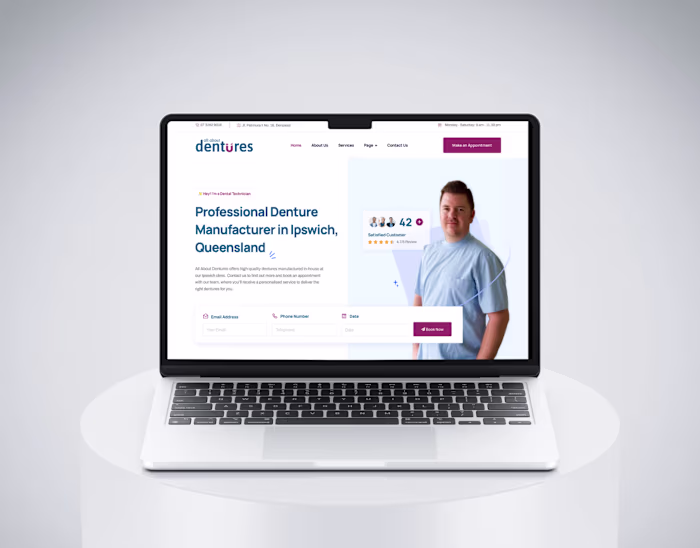 Dentist Portfolio Landing Page Design