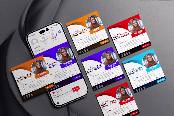 Sleek and Modern Client Testimonial Design