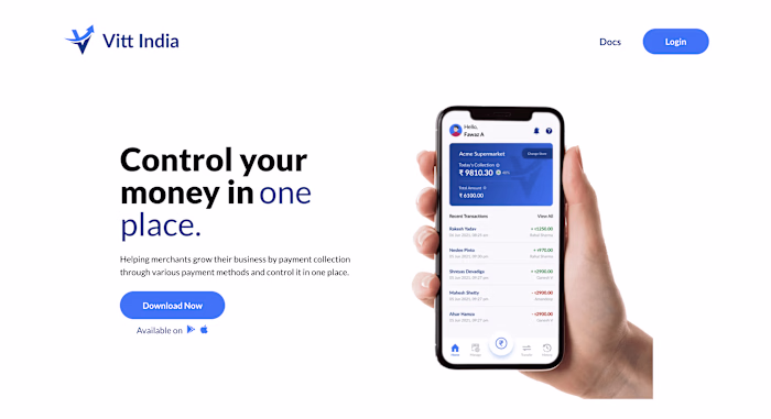 Brand/Product landing page with Docs feautre