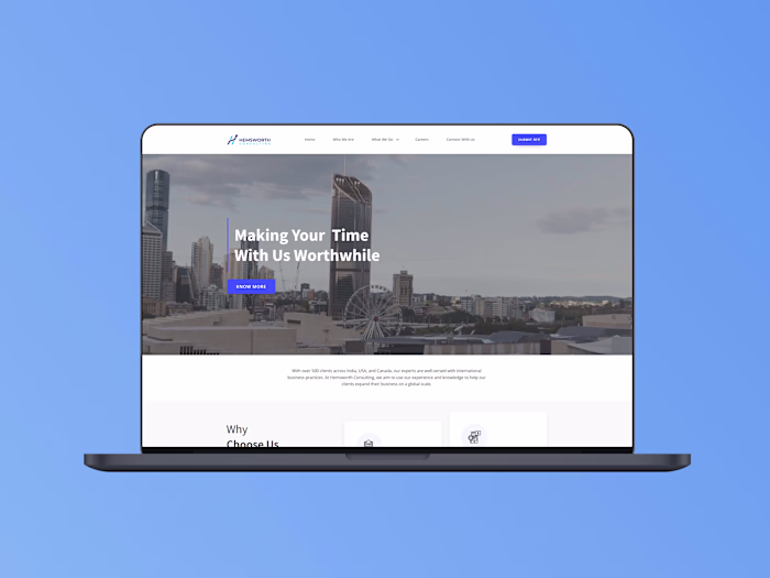 Designing a Website that advances financial consultancy