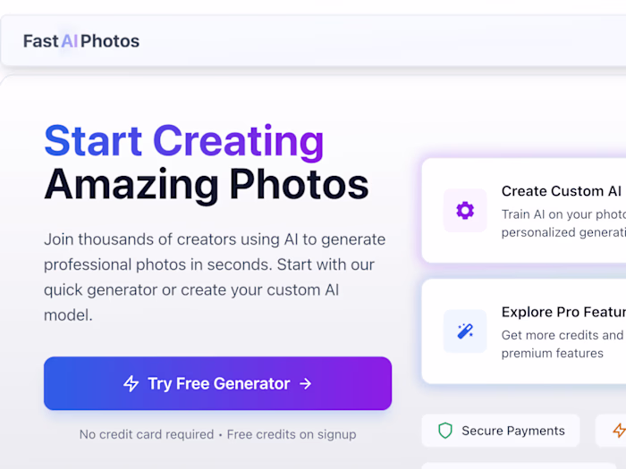Fast AI Photos - AI Photo Generation