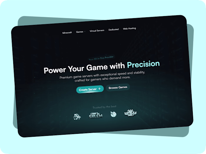 Game Hosting Website ✦ Fully CMS Support ✦ Design & Development 