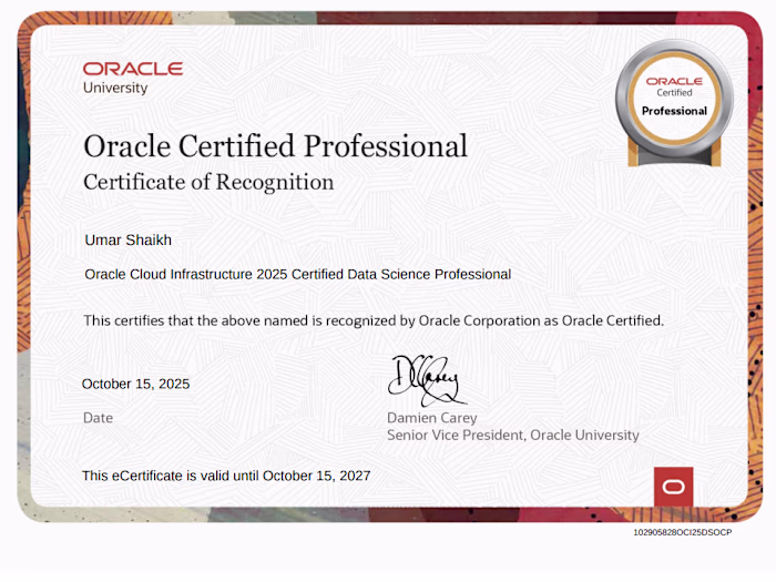 Proud to share that I’ve earned the Oracle Cloud Infrastruct...