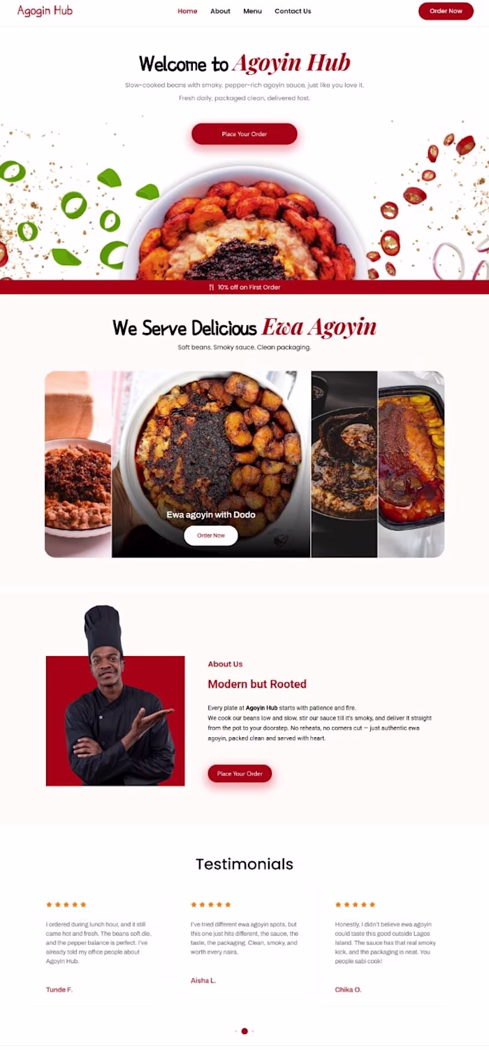 Hey everyone! I recently built a simple website for a local ...