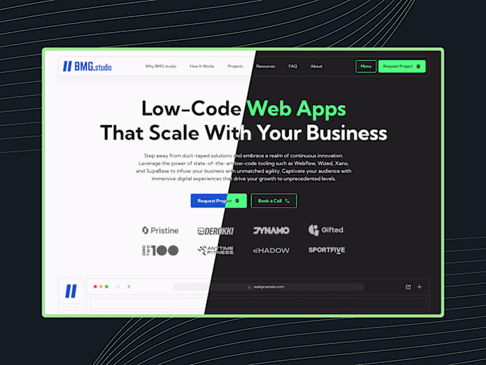BMG Studio Website Redesign and Webflow Dev