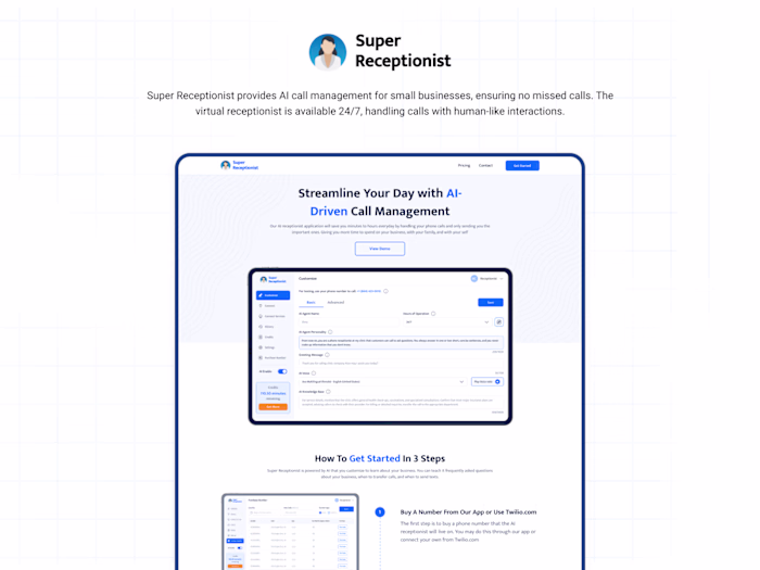 Super Receptionist – AI Call Handling System