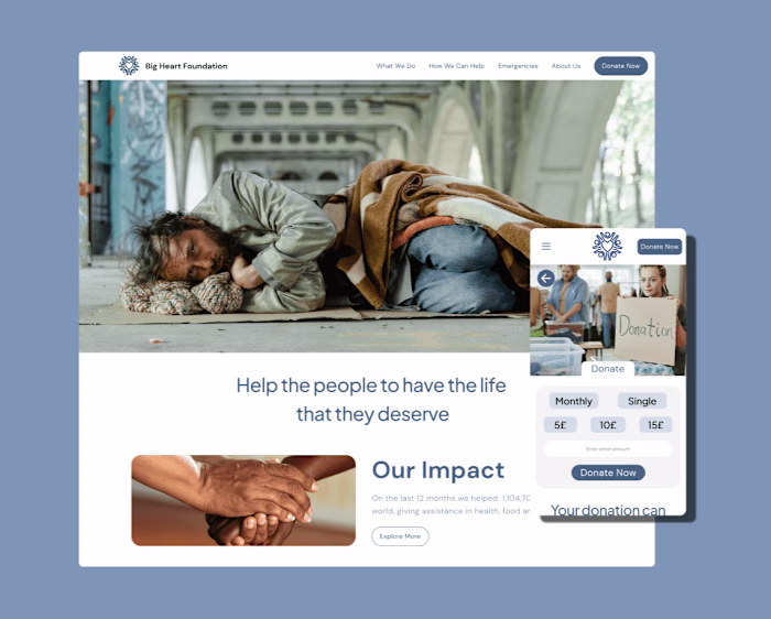 Website for Charity Donation