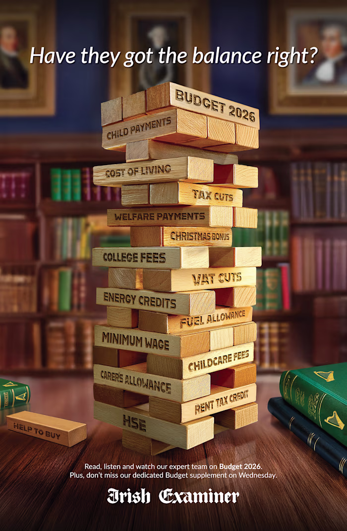 Irish Examiner Budget 2025 Jenga Visual