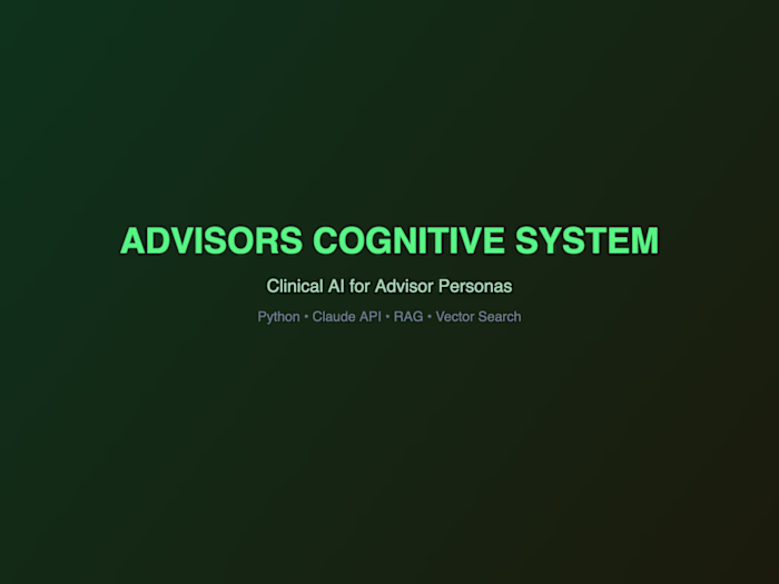 Advisors Cognitive System