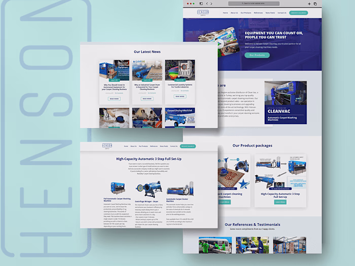 Onepager Website for Henson Carpets Specialists