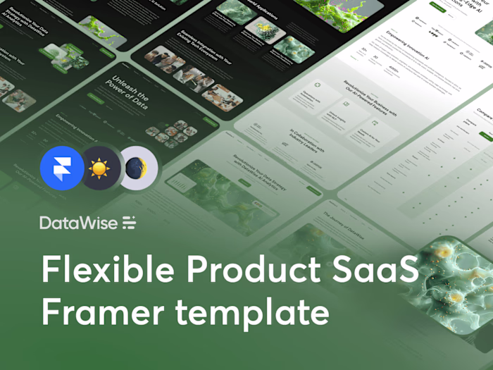 DataWise Framer - Multi-Layout SaaS Framer Template