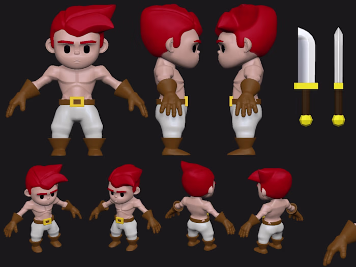 Carrot Monster Mobile Game Character