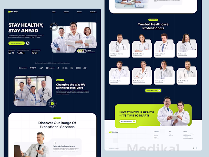 Medical Brand Landing Page Design