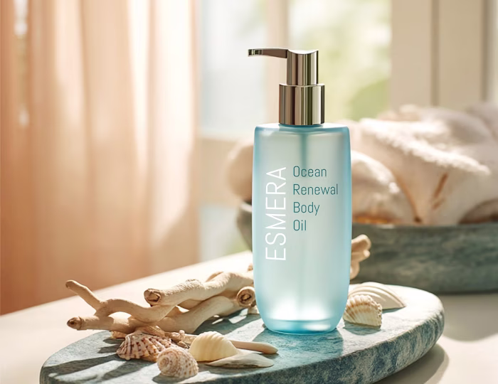 ESMERA Coastal Luxury Skincare Visual Campaign