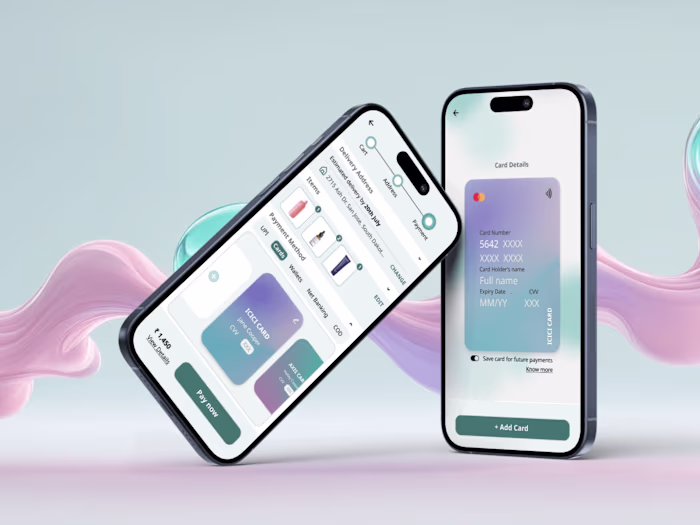Credit Card Checkout - UI Screens