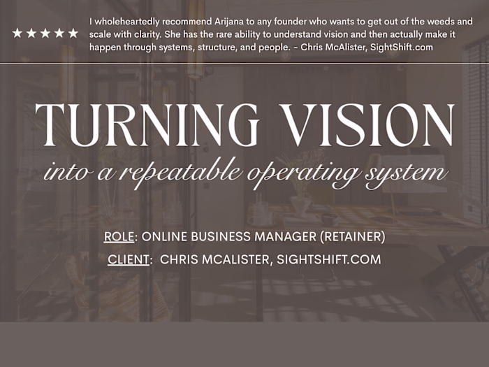 Leadership Consulting Firm Operations Overhaul