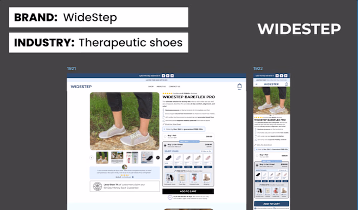 WideStep Therapeutic Footwear Product Page
